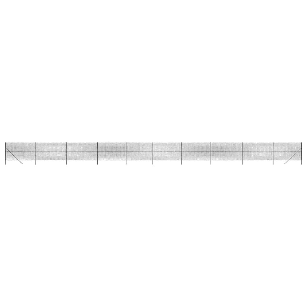 vidaXL Chain Link Fence Anthracite 1.6x25 m