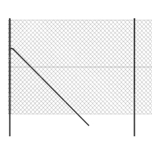 vidaXL Chain Link Fence Anthracite 1.6x25 m