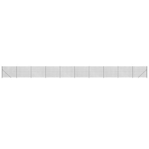 vidaXL Chain Link Fence with Ground Flange Anthracite 1.6x25 m