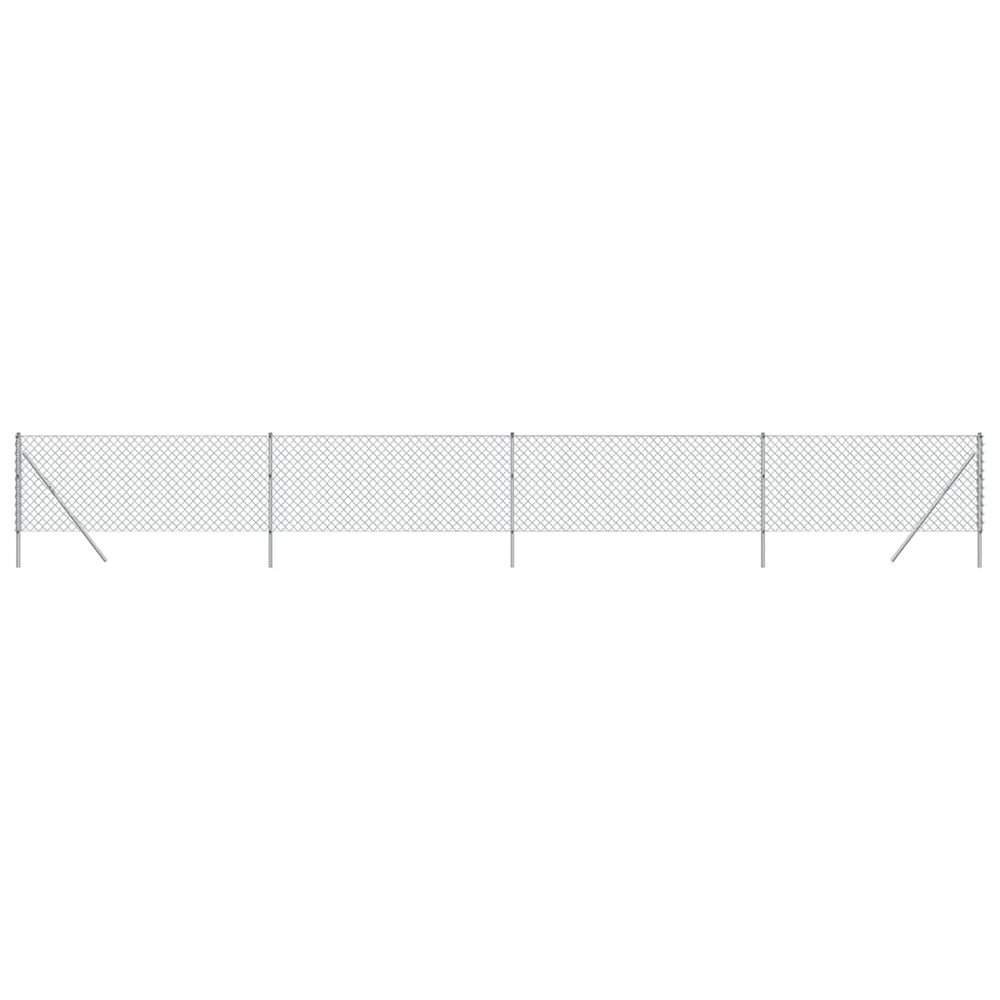 vidaXL Wire Mesh Fence Silver 1x10 m