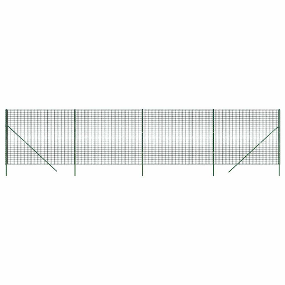 vidaXL Chain Link Fence Green 1.8x10 m Galvanized Steel