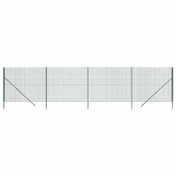 vidaXL Chain Link Fence Green 1.8x10 m Galvanized Steel