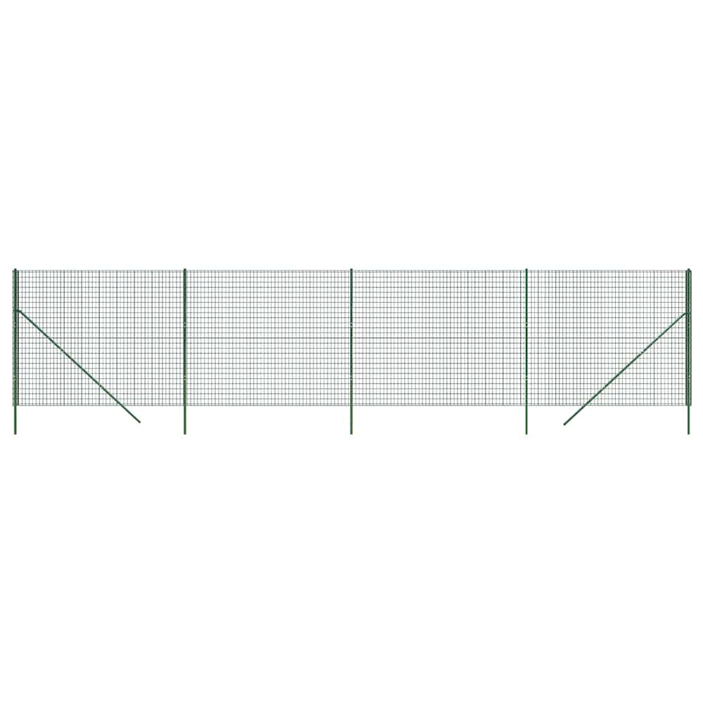 vidaXL Chain Link Fence Green 2.2x10 m Galvanized Steel