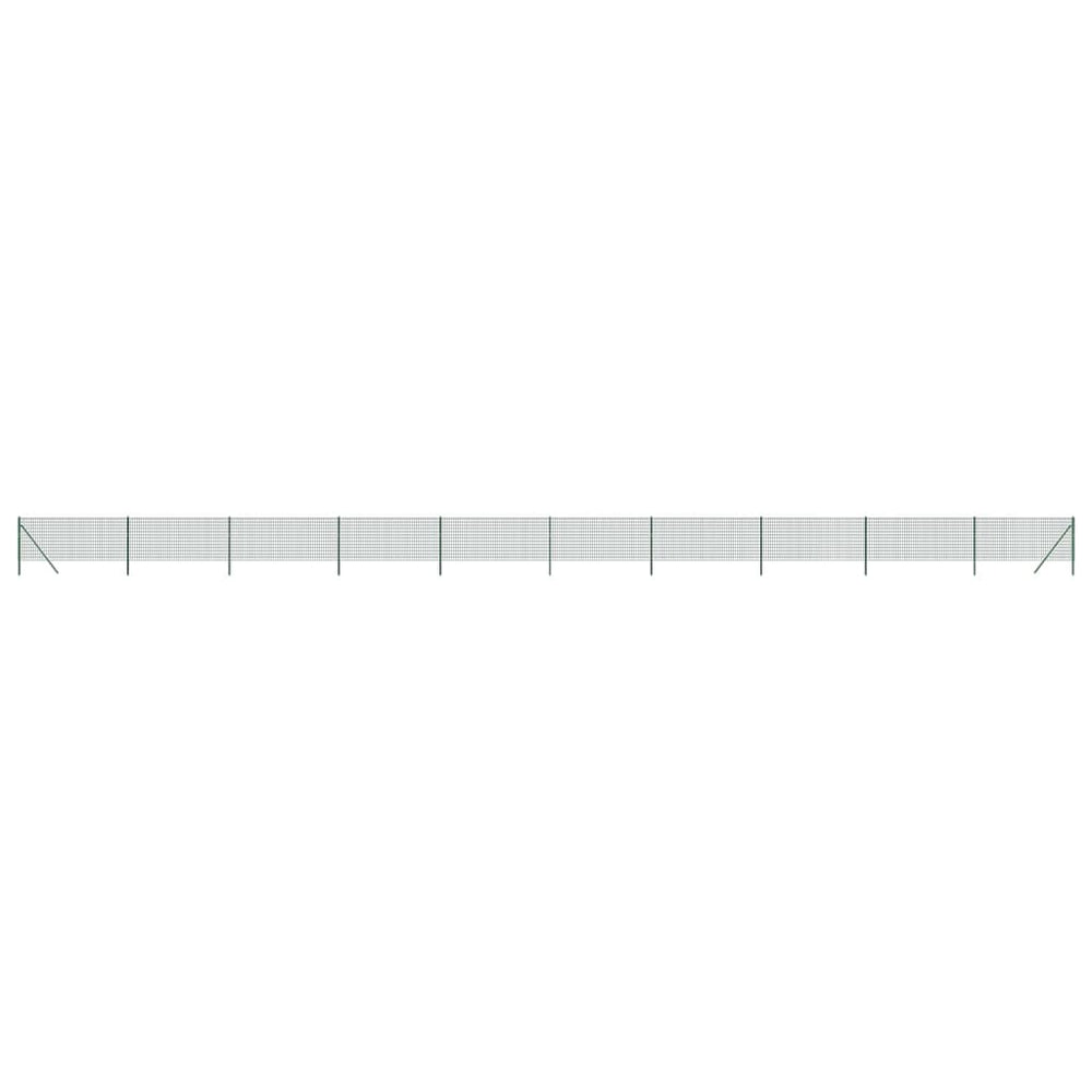 vidaXL Chain Link Fence Green 0.8x25 m Galvanized Steel