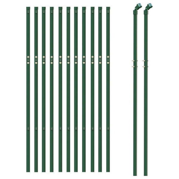 vidaXL Chain Link Fence Green 0.8x25 m Galvanized Steel