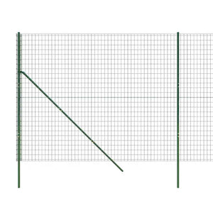 vidaXL Chain Link Fence Green 1.4x25 m Galvanized Steel