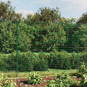 vidaXL Chain Link Fence Green 1.4x25 m Galvanized Steel