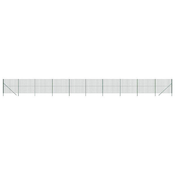 vidaXL Chain Link Fence Green 2x25 m Galvanized Steel