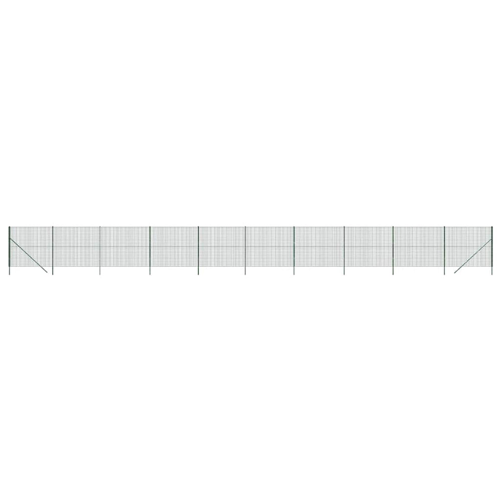 vidaXL Chain Link Fence Green 2.2x25 m Galvanized Steel