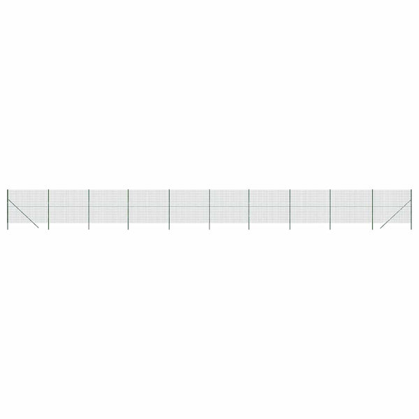 vidaXL Chain Link Fence Green 2x25 m Galvanized Steel