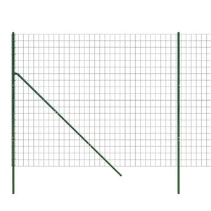 vidaXL Chain Link Fence Green 2x25 m Galvanized Steel