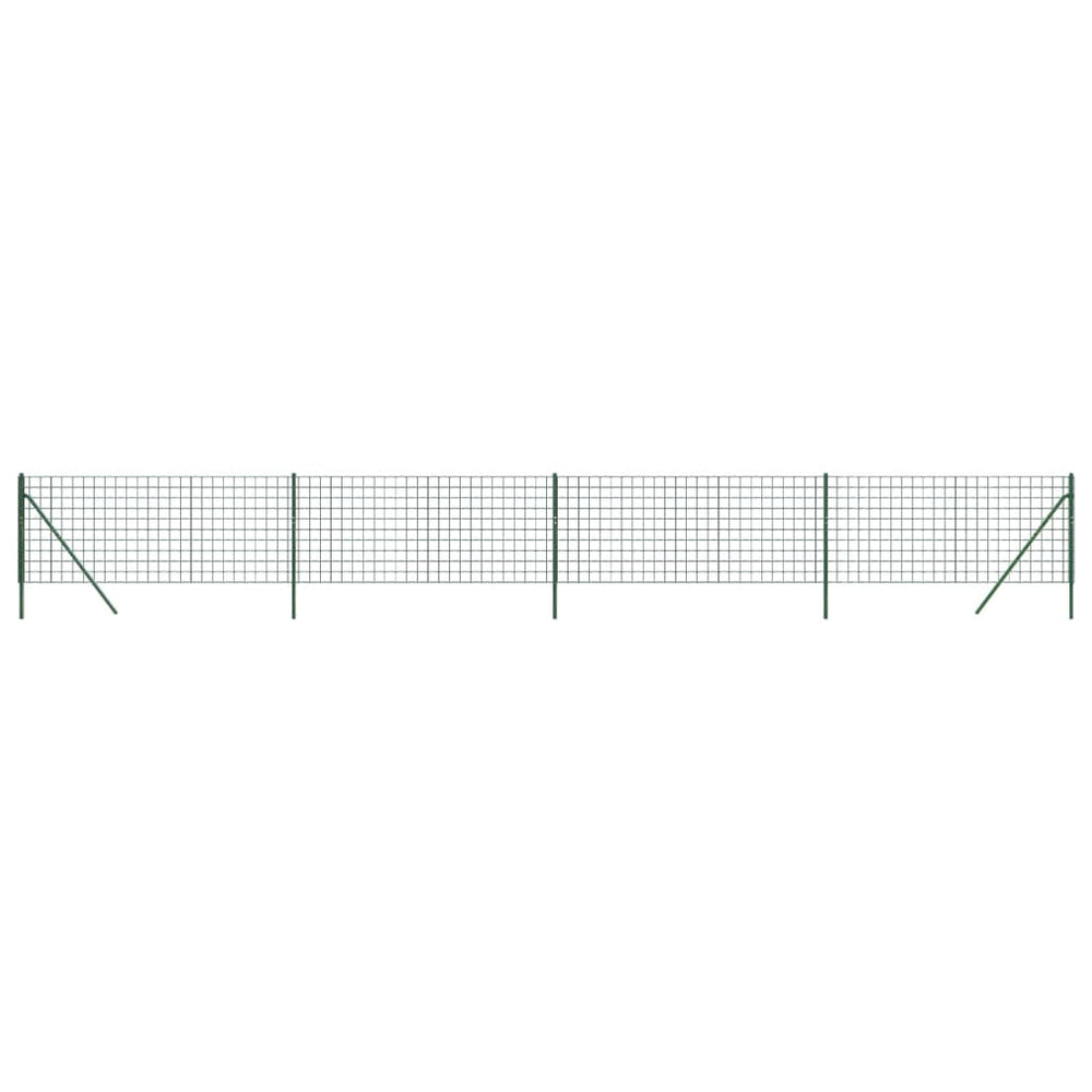 vidaXL Chain Link Fence Green 0.8x10 m Galvanized Steel