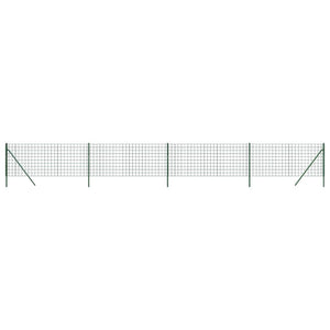 vidaXL Chain Link Fence Green 0.8x10 m Galvanized Steel