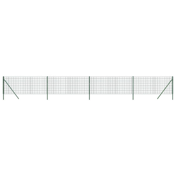 vidaXL Chain Link Fence Green 0.8x10 m Galvanized Steel