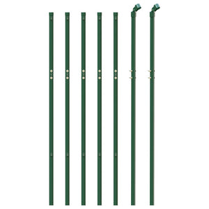 vidaXL Chain Link Fence Green 0.8x10 m Galvanized Steel