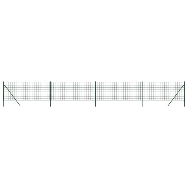 vidaXL Chain Link Fence Green 1x10 m Galvanized Steel
