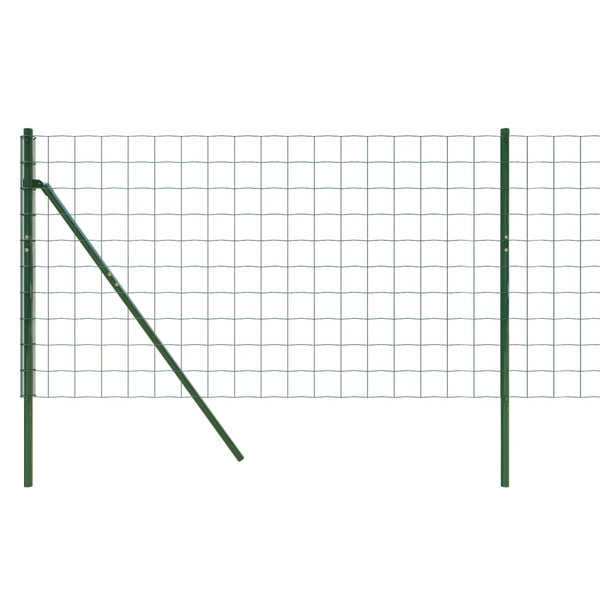 vidaXL Chain Link Fence Green 1x10 m Galvanized Steel