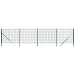 vidaXL Chain Link Fence Green 1.6x10 m Galvanized Steel