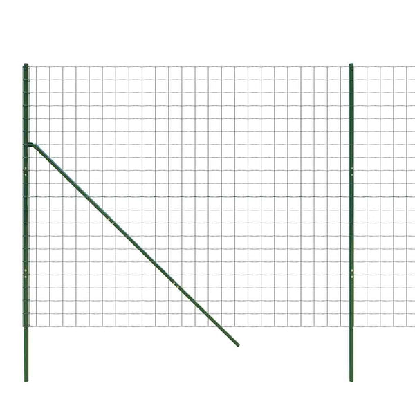 vidaXL Chain Link Fence Green 1.6x10 m Galvanized Steel
