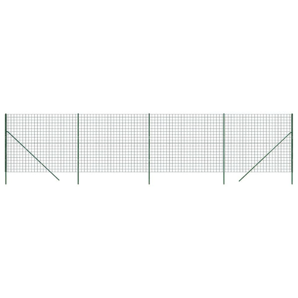 vidaXL Chain Link Fence Green 2x10 m Galvanized Steel