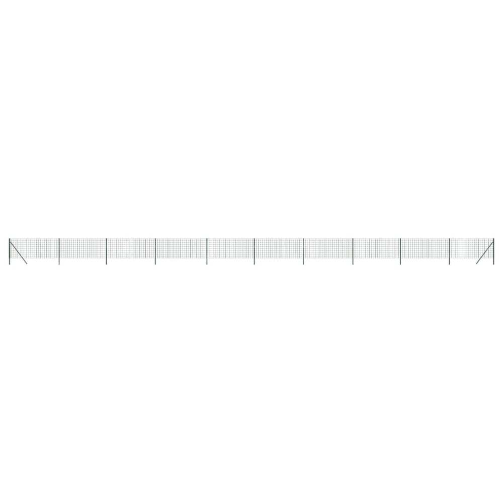 vidaXL Chain Link Fence Green 1x25 m Galvanized Steel