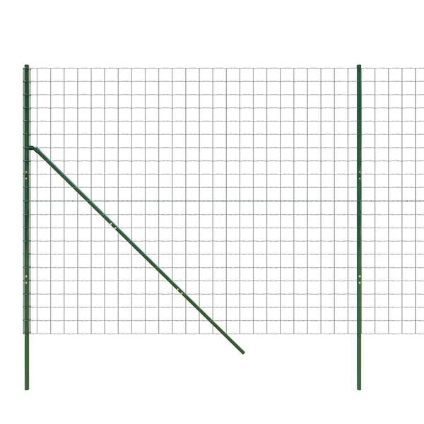 vidaXL Chain Link Fence Green 1.4x25 m Galvanized Steel