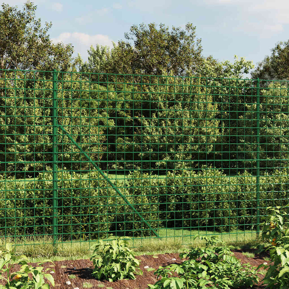 vidaXL Chain Link Fence Green 1.8x25 m Galvanized Steel