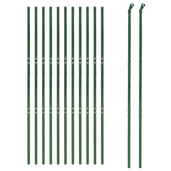 vidaXL Chain Link Fence Green 2.2x25 m Galvanized Steel