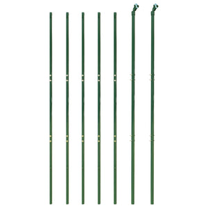 vidaXL Chain Link Fence with Ground Sockets Green 2x10 m