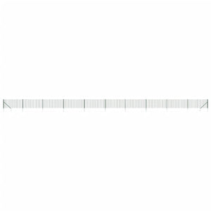 vidaXL Chain Link Fence with Ground Spikes Green 1x25 m