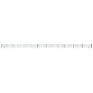 vidaXL Chain Link Fence with Ground Spikes Green 1.1x25 m