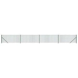 vidaXL Chain Link Fence with Ground Flange Green 0.8x10 m