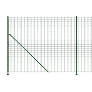 vidaXL Chain Link Fence with Ground Flange Green 2.2x10 m