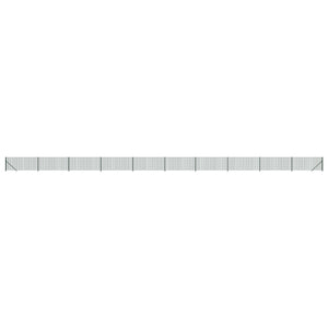 vidaXL Chain Link Fence with Ground Flange Green 1.1x25 m