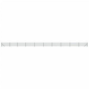 vidaXL Chain Link Fence with Ground Flange Green 0.8x25 m