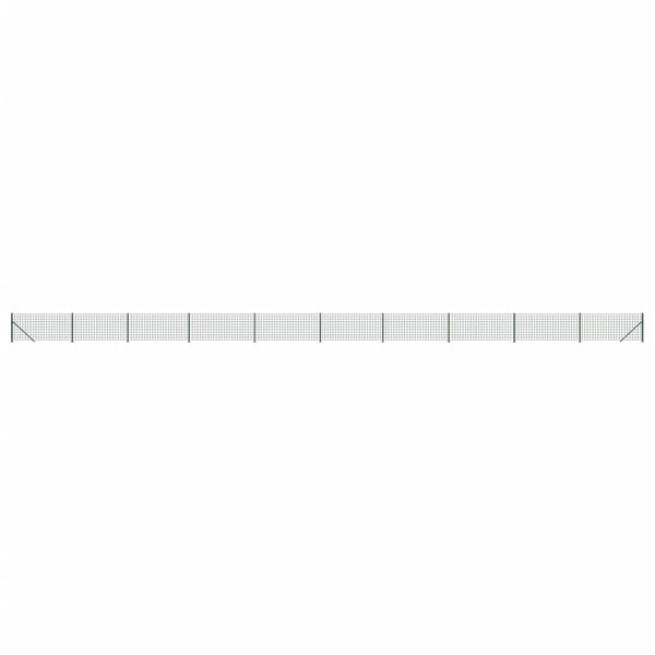 vidaXL Chain Link Fence with Ground Flange Green 0.8x25 m
