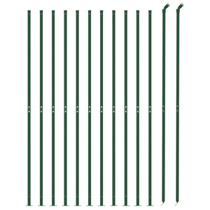 vidaXL Chain Link Fence with Ground Flange Green 0.8x25 m