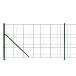vidaXL Chain Link Fence with Ground Flange Green 0.8x25 m