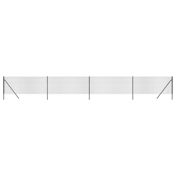 vidaXL Chain-Link Fence Anthracite 0.8x10 m Galvanized Steel