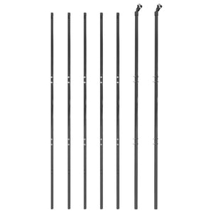vidaXL Chain Link Fence Anthracite 1.4x10 m Galvanized Steel