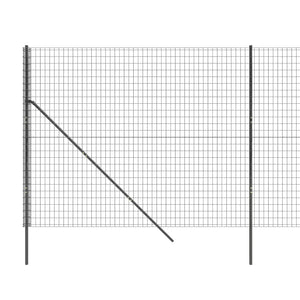 vidaXL Chain Link Fence Anthracite 1.4x10 m Galvanized Steel