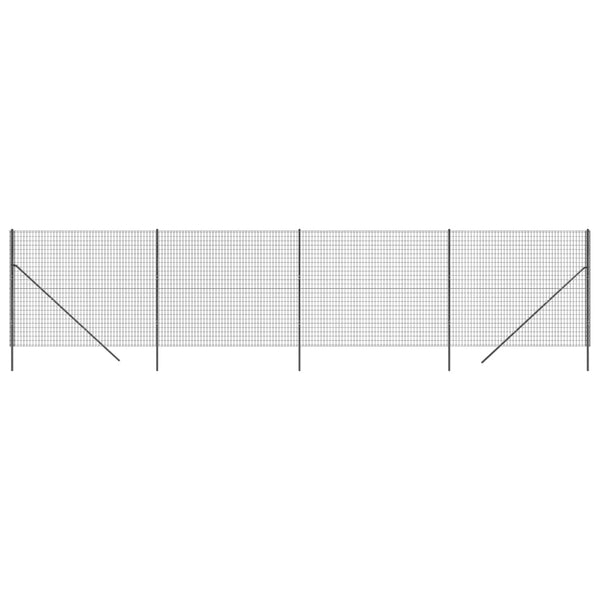 vidaXL Chain Link Fence Anthracite 2x10 m Galvanized Steel