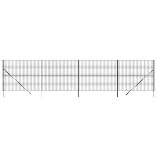 vidaXL Chain Link Fence Anthracite 2.2x10 m Galvanized Steel