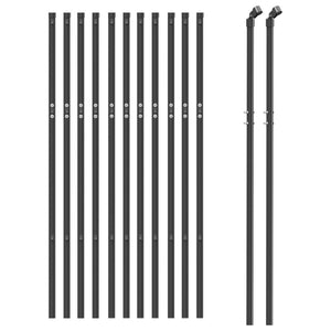 vidaXL Chain Link Fence Anthracite 1x25 m Galvanized Steel