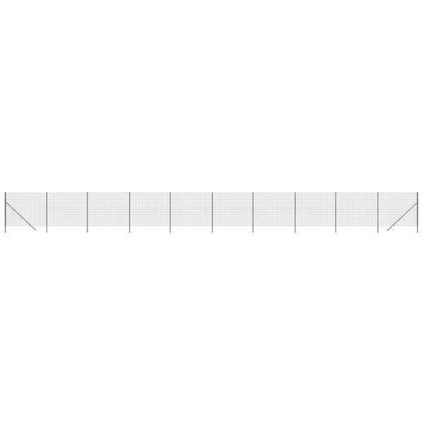 vidaXL Chain Link Fence Anthracite 1.6x25 m Galvanized Steel