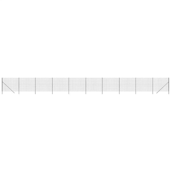 vidaXL Chain Link Fence Anthracite 2x25 m Galvanized Steel