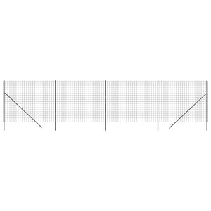 vidaXL Chain Link Fence Anthracite 1.4x10 m Galvanized Steel