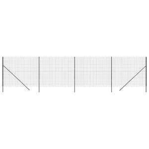 vidaXL Chain Link Fence Anthracite 1.6x10 m Galvanized Steel