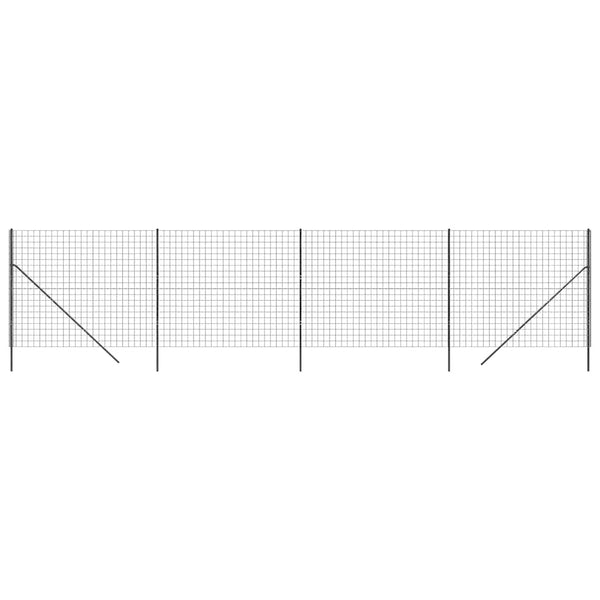 vidaXL Chain Link Fence Anthracite 2x10 m Galvanized Steel
