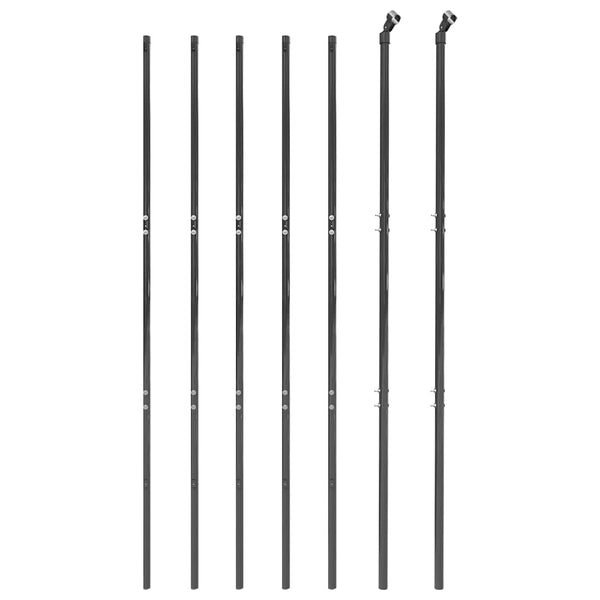 vidaXL Chain Link Fence Anthracite 2x10 m Galvanized Steel